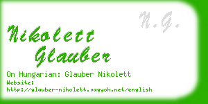 nikolett glauber business card